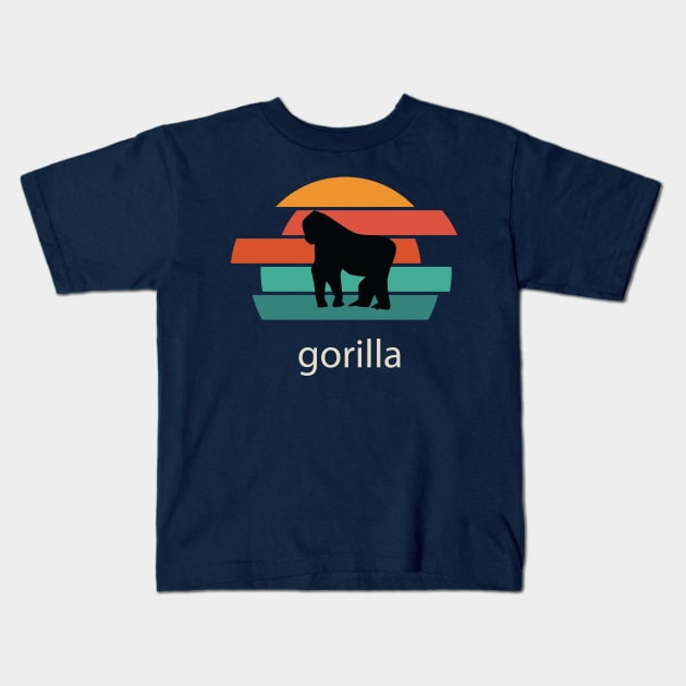 gorilla vintage Kids T-Shirt by Mako Design 